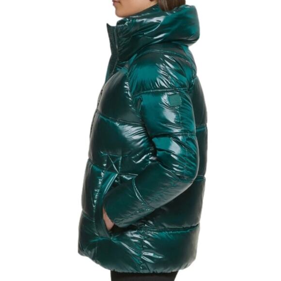 KENNETH COLE New York Box Quilted Puffer Coat with Removable Hood size XL NEW - Picture 8 of 11